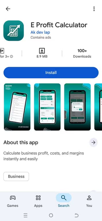 E profit Calculator