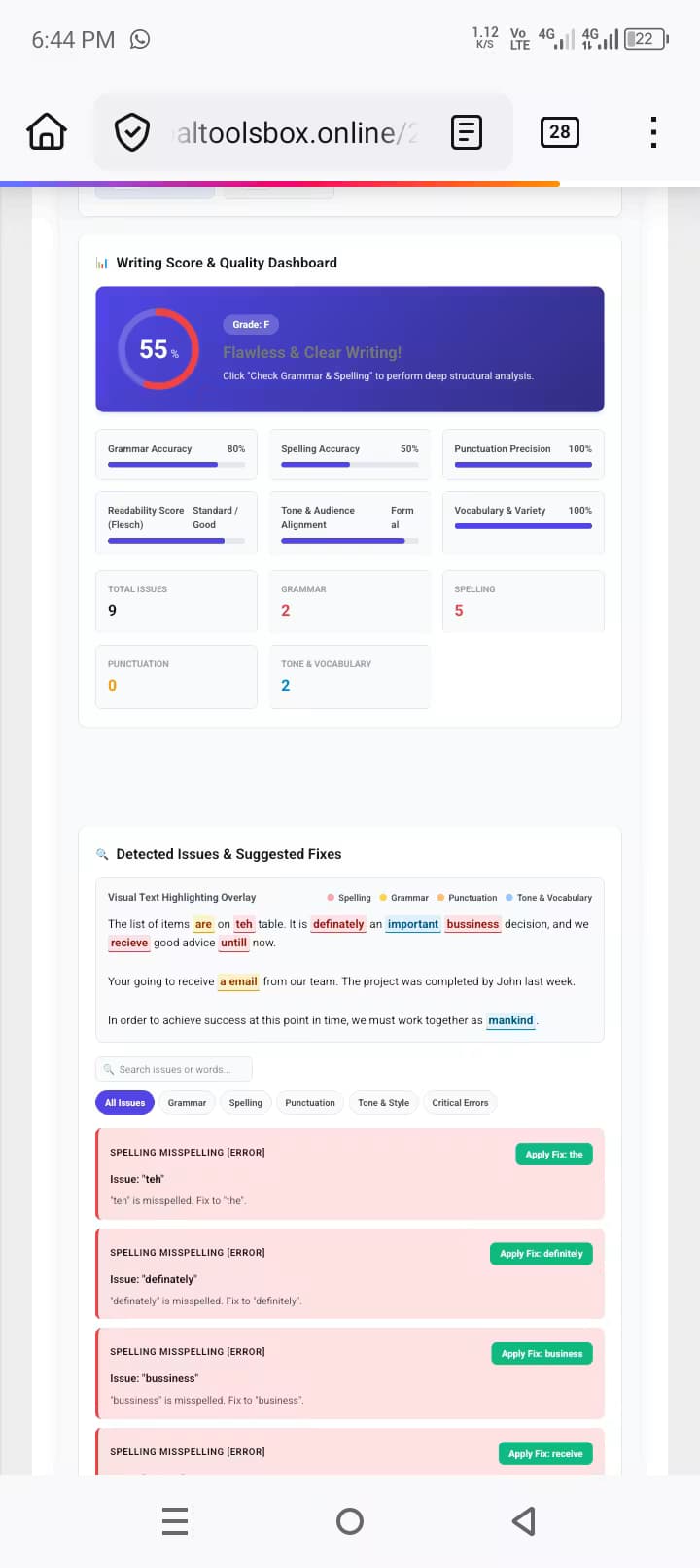 Free AI Grammar Checker