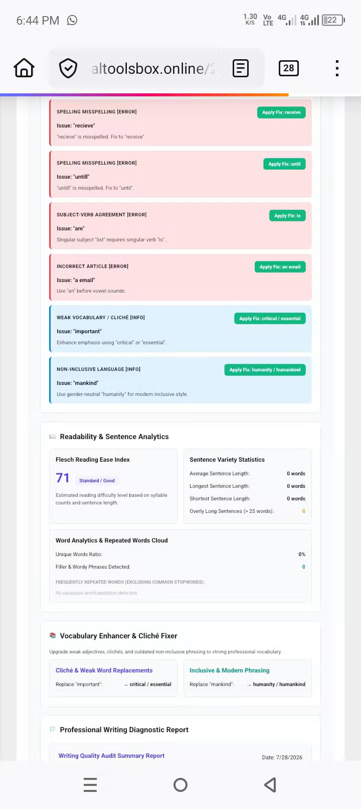 Free AI Grammar Checker