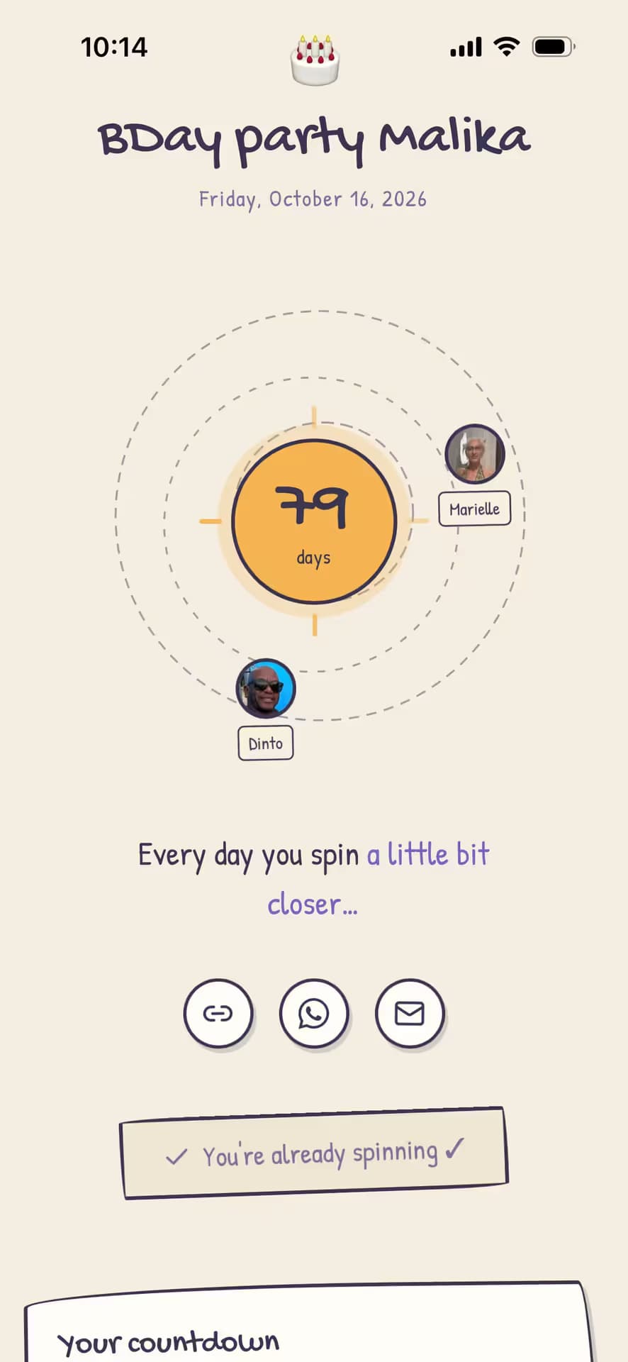 MyCountDownPage