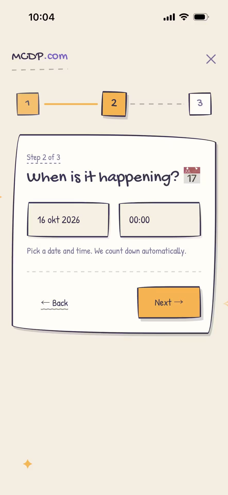 MyCountDownPage