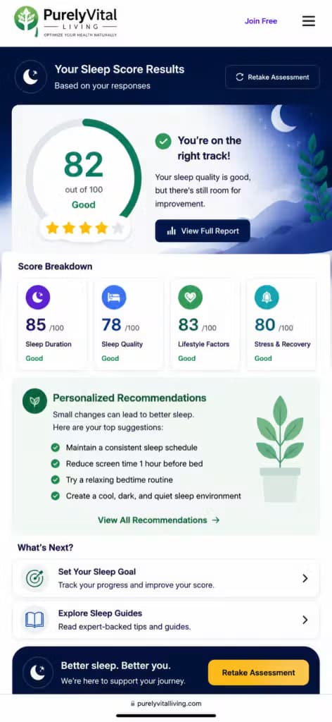 PVL Sleep Score Calculator