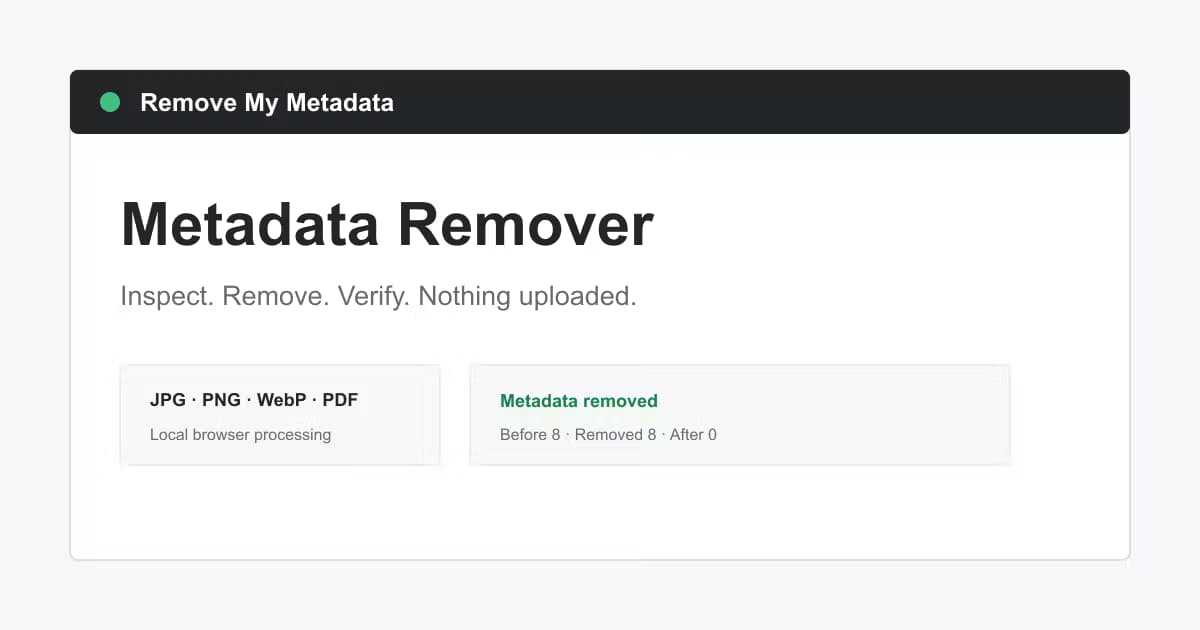 Remove My Metadata