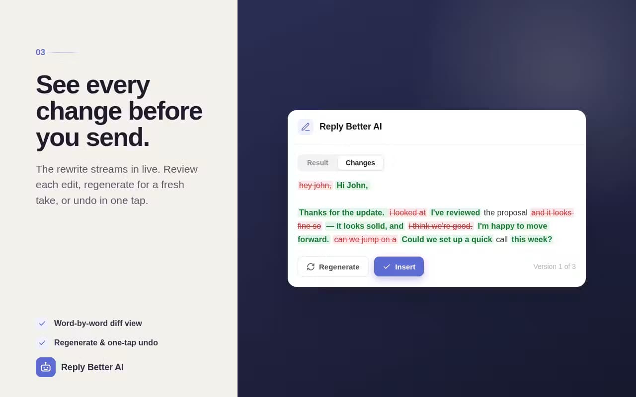 Reply Better AI