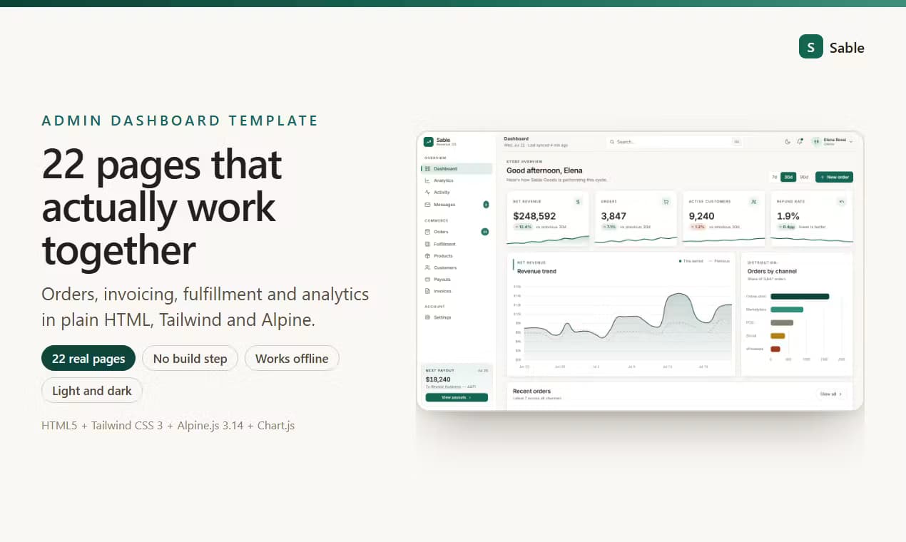 Sable Dashboard