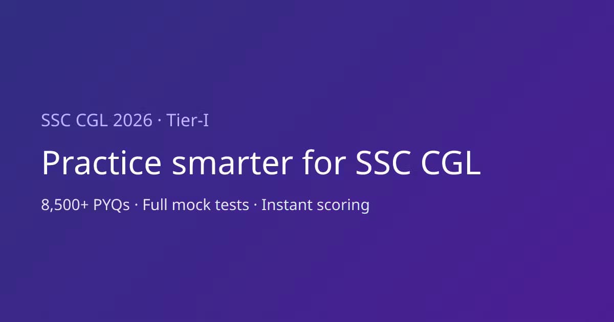 SSC CGL Prep