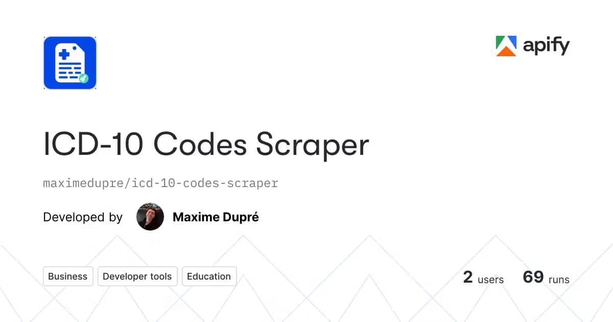 ICD-10 Codes Scraper