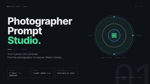 Photographer Prompt Studio