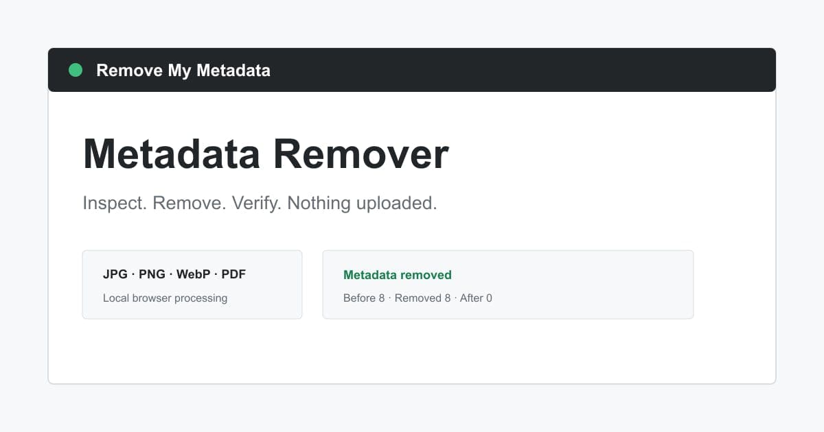 Remove My Metadata