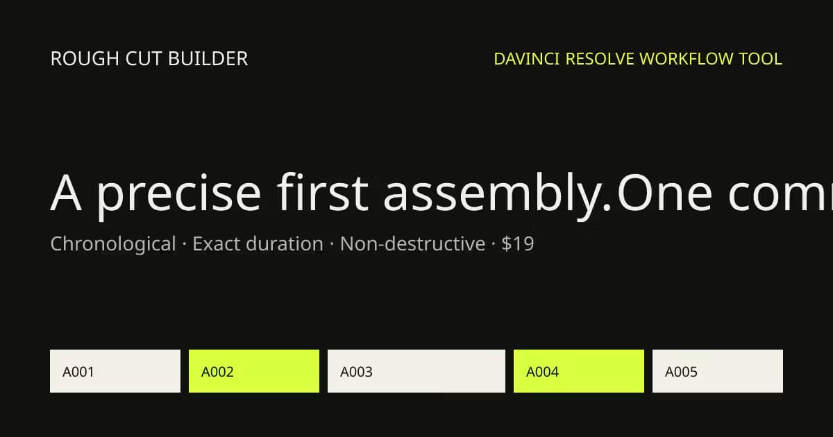 Rough Cut Builder