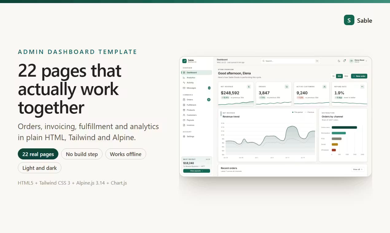 Sable Dashboard