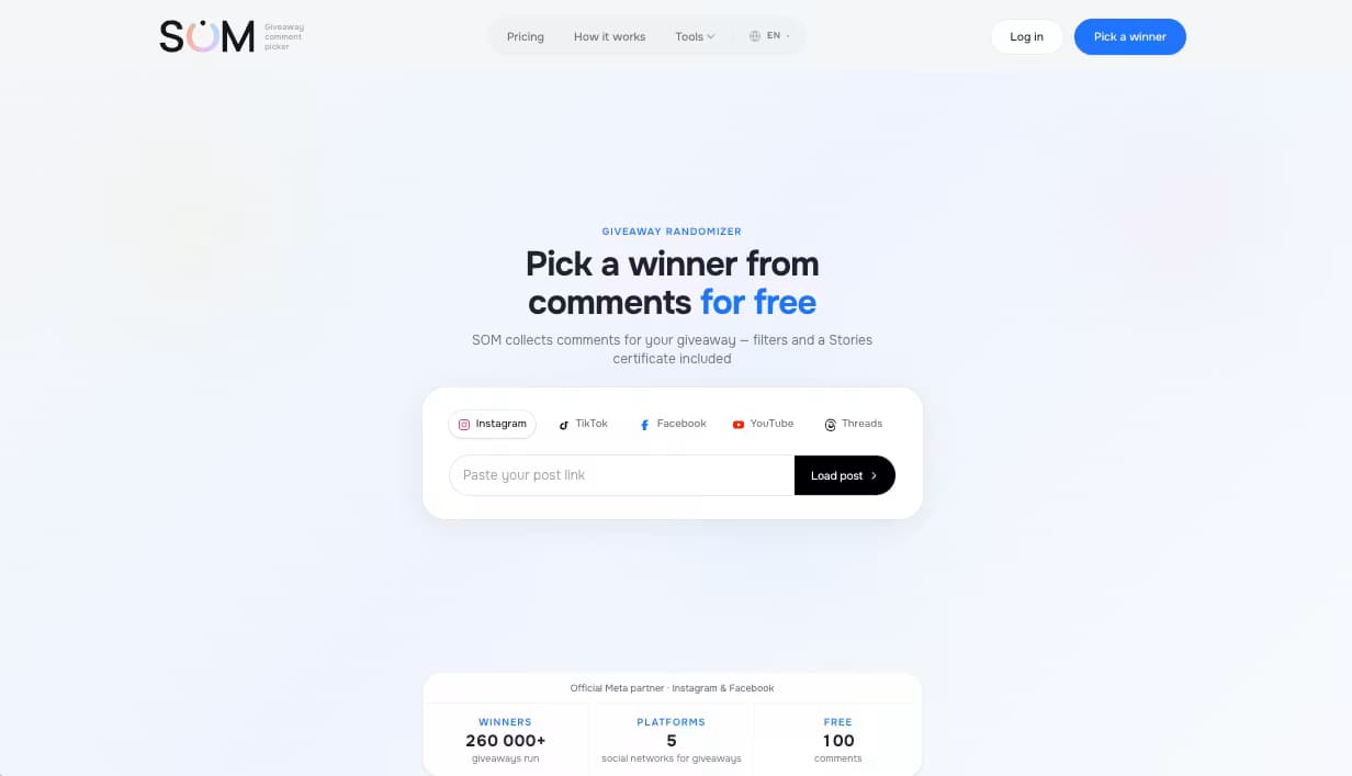 SOM Giveaway comment picker