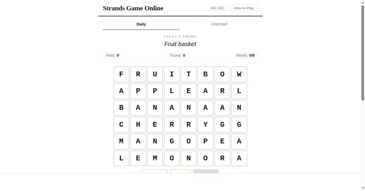 Strands Game Online