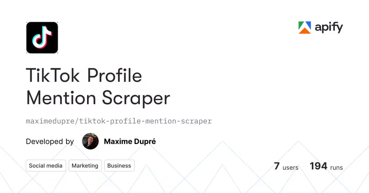 TikTok Profile Mention Scraper